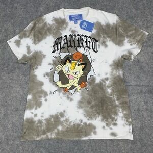 POKÉMON X Market Studios Colab MEOWTH Storm Cloud Tye Dye T-SHIRT Sz Small NWT